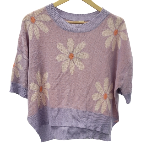 NWT Floral Elegance: The Chic Slit Sweater by BiBi - Picture 4 of 14